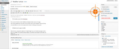 Modifier texte page wordpress