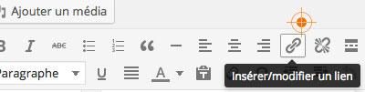 Lien hypertext wordpress
