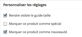 Personnaliser réglages woocommerce