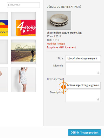 Ajouter image produit woocommerce