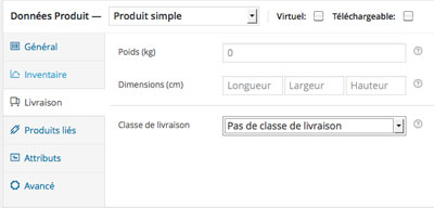 Gestion livraison woocommerce