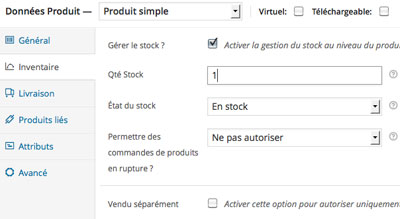 Gestion stock woocommerce