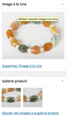 Image produit woocommerce