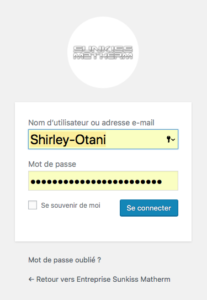 WordPress Connexion SM