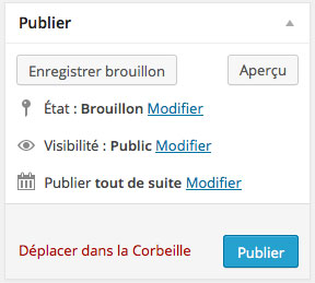 Ajouter article WordPress publier