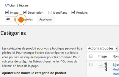 Classer catégories produits WooCommerce