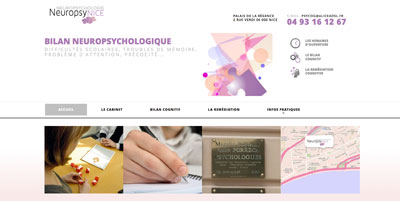 Site CMS WordPress neuropsychologue Nice