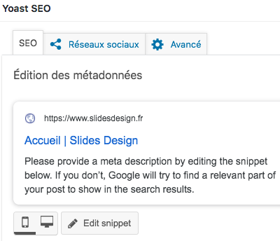 Optimiser meta SEO WordPress