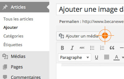Ajouter image WordPress