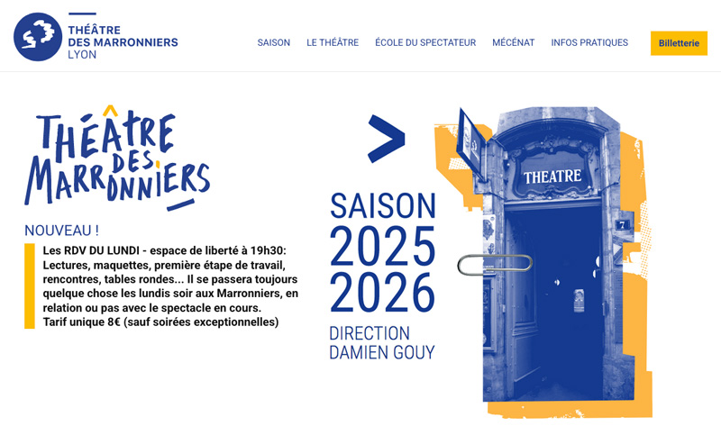 Refonte site WordPress théâtre Lyon 2
